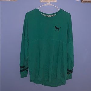 PINK VICTORIAS SECRET Green oversized long sleeve